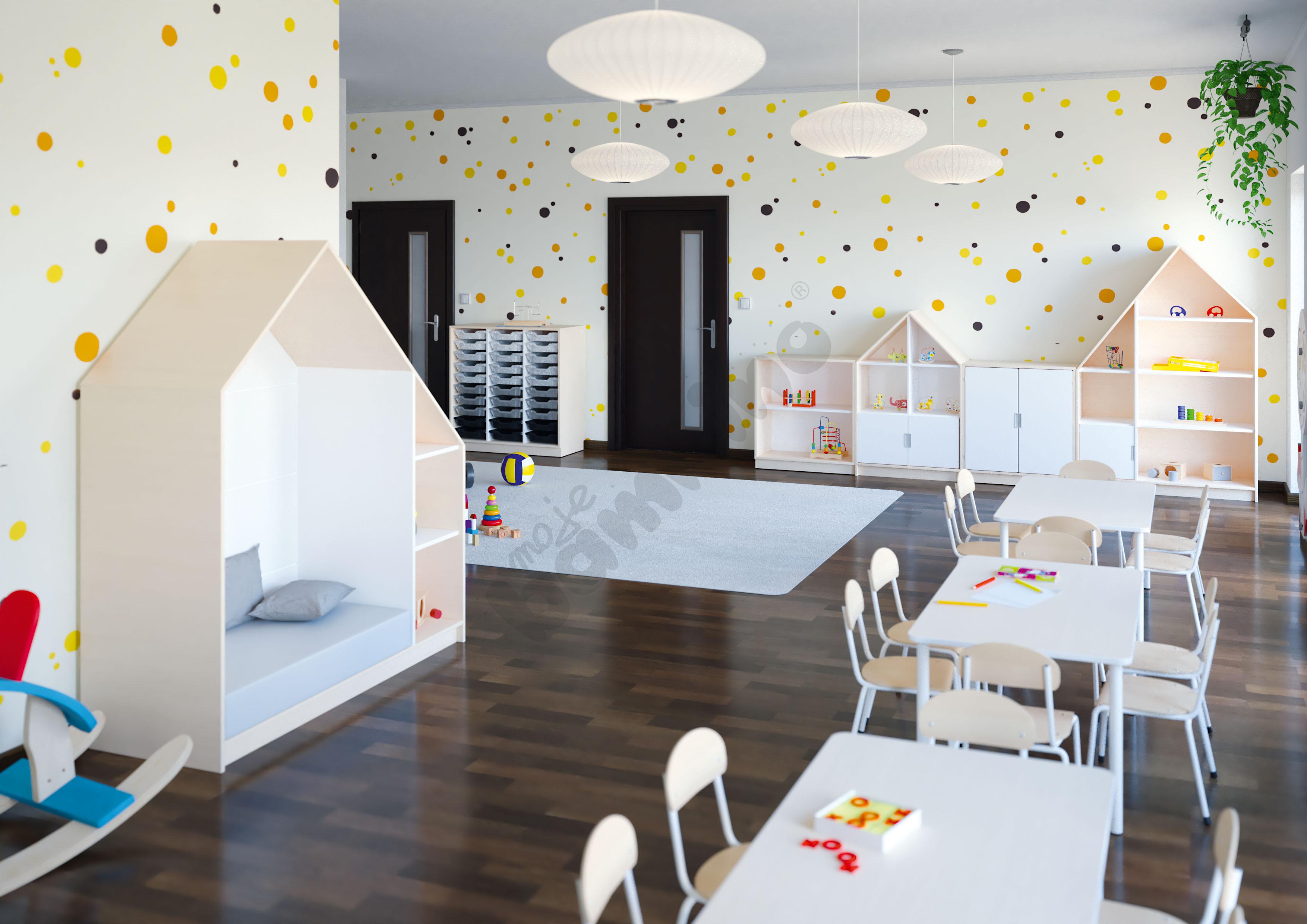 Sala przedszkolna z domkami Quadro dla 30 dzieci