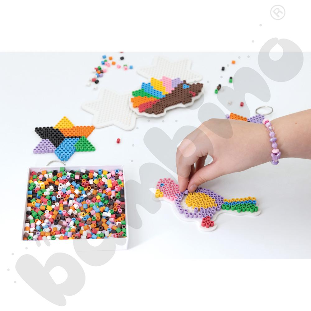 Koraliki NABBI® MIDI do prasowanek różnokolorowe - wiaderko 5000 szt.