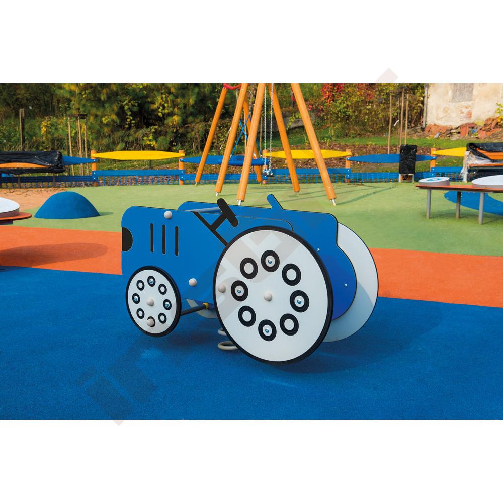 Pružinová houpačka Traktor s betonovou základnou