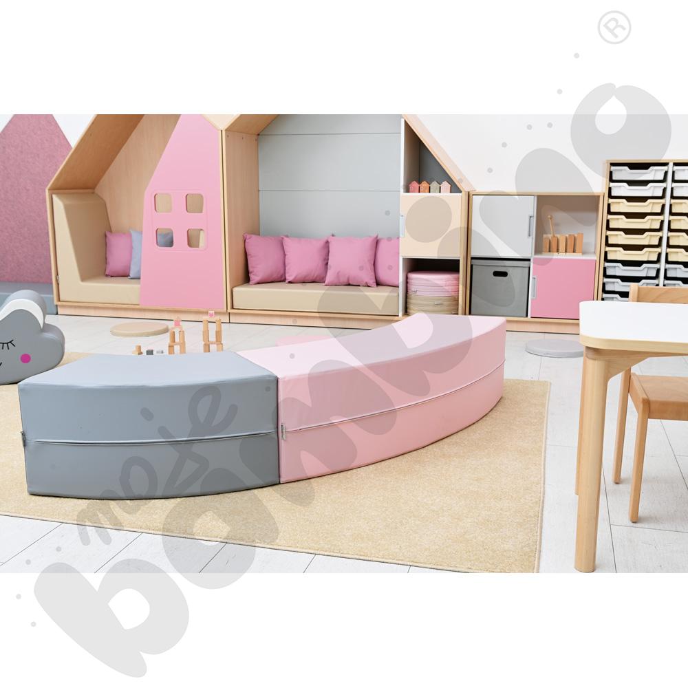 Siedzisko Paolo długie, jasnoróżowy pastel