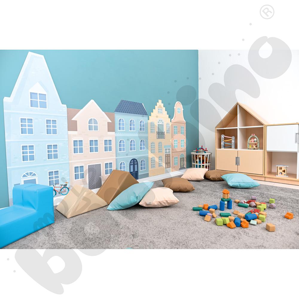 Panel ścienny - dom, jasnobrązowy