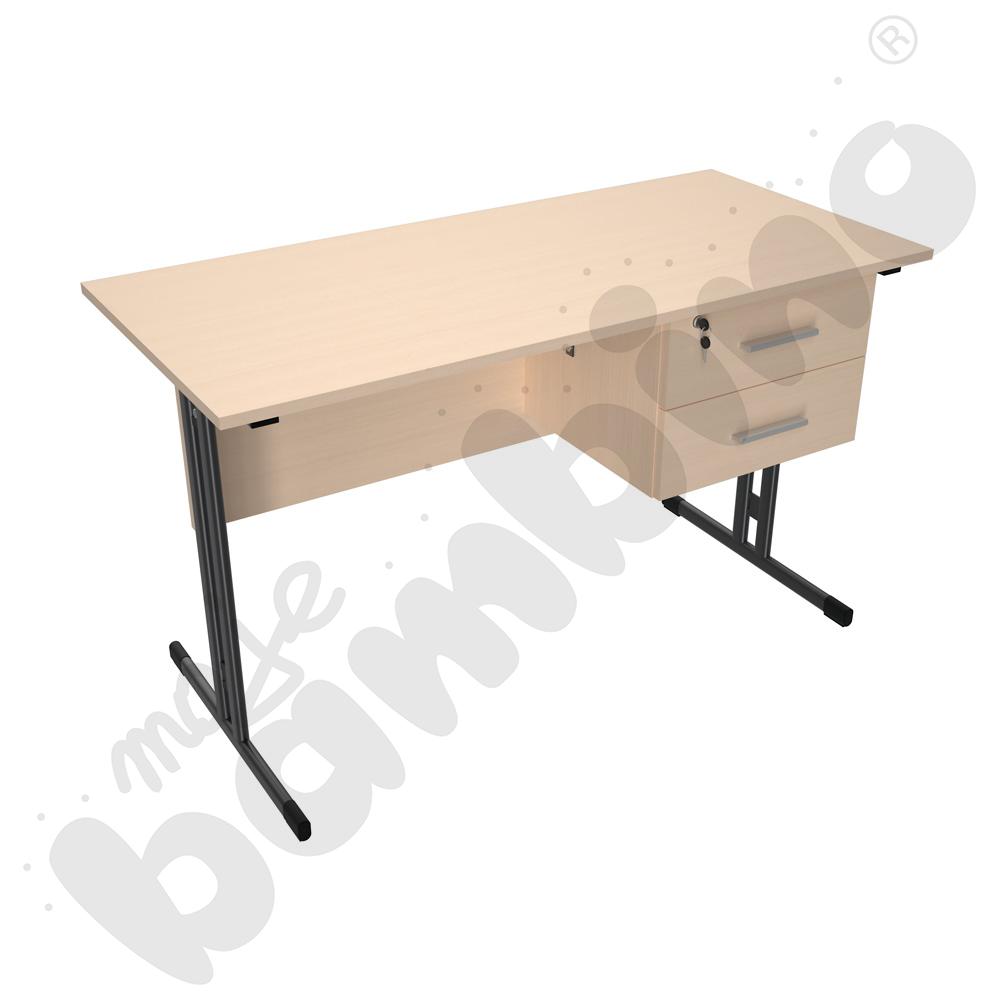 Biurko IN-R klon jasny, stelaż antracytowy