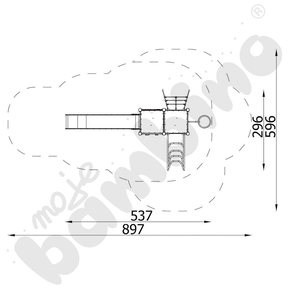 Orbis - platforma 13, metalowe słupy