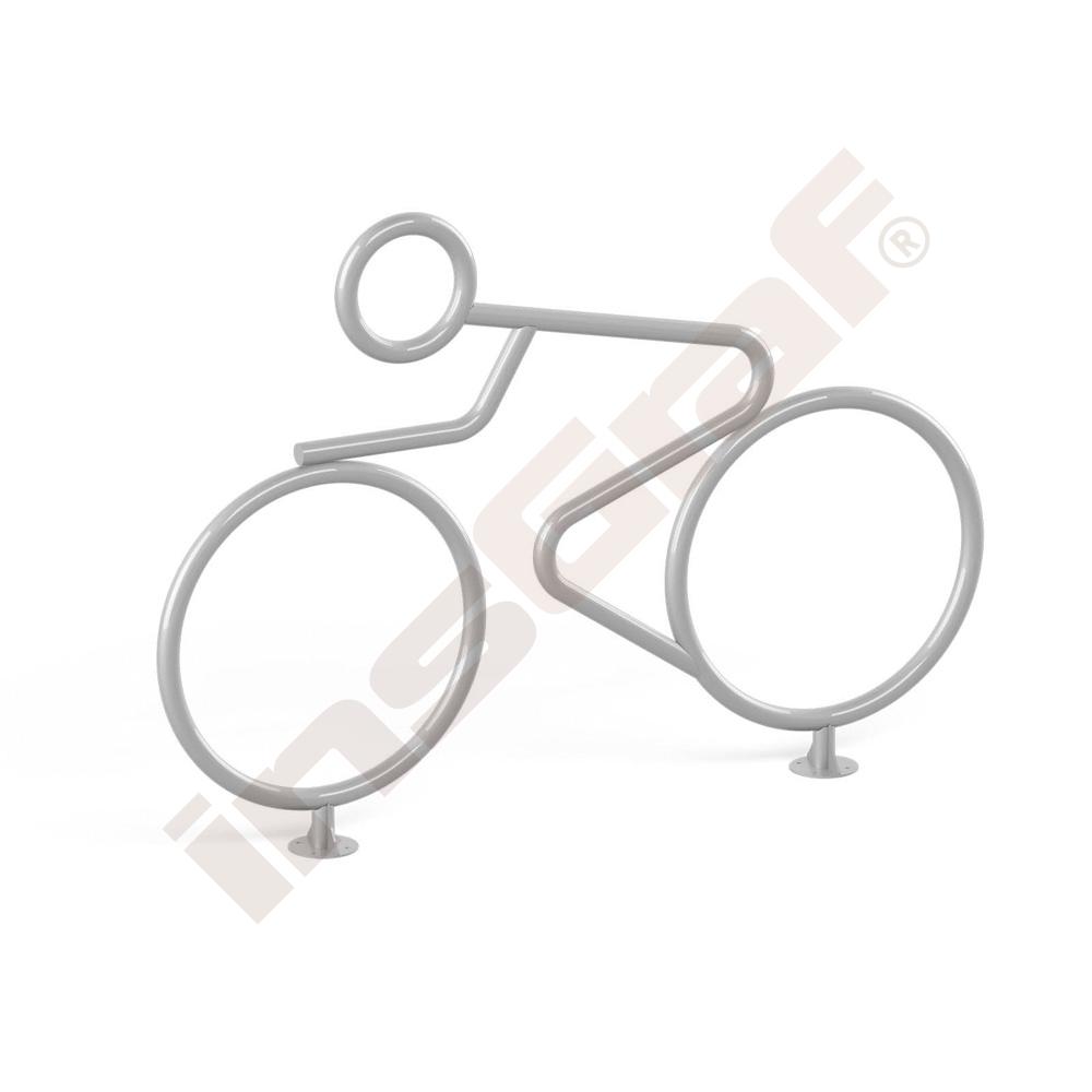 Stojan na bicykel - bicyklista