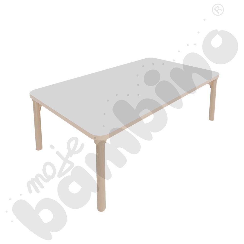 Stół Marcus 140 x 80 cm, rozm. 1, nogi drewniane brzozowe, blat jasnoszary, obrzeże ABS