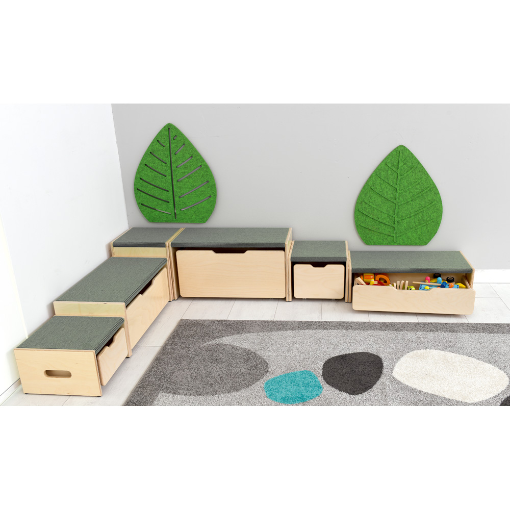 Štvorcové pódium, výška 20 cm - bledosivé