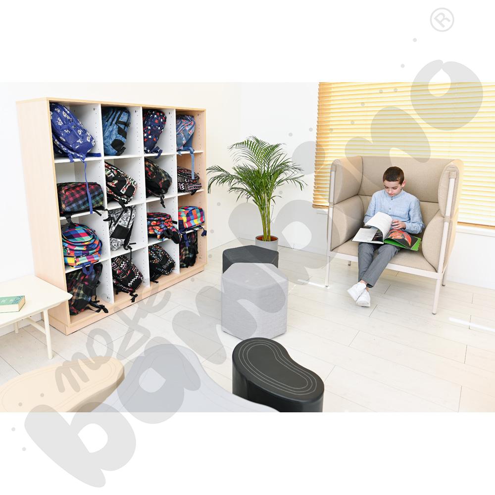 Quadro - regał XL z 3 przegrodami i 3 półkami - klon jasny