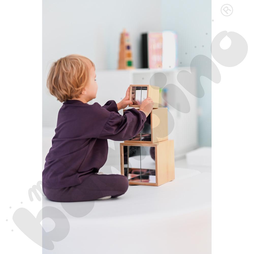 Lustrzane pudełka, 3 szt.