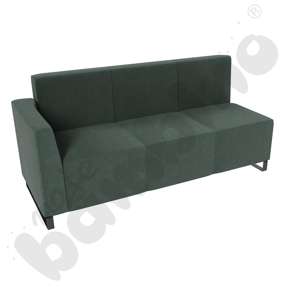 Sofa Universum 3-os. wys. 82 cm, bok niski lewy, tkanina KG01