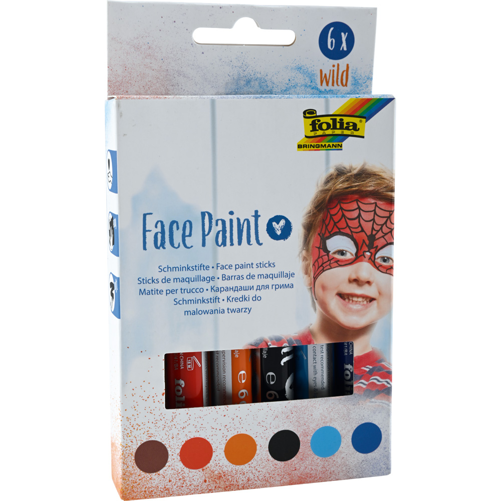 Pastelky na maľovanie na tvár, 6 farieb - sada Leona