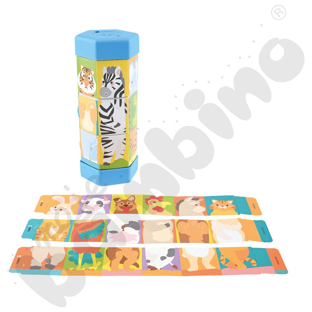 Zakręcona układanka ze zwierzątkami