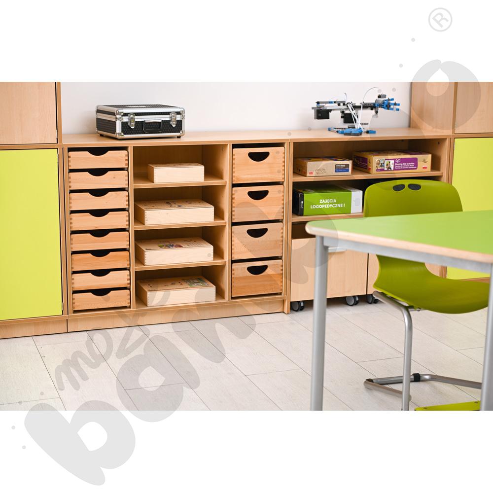 Szafka Flexi D z przegrodami i 3 półkami na cokole