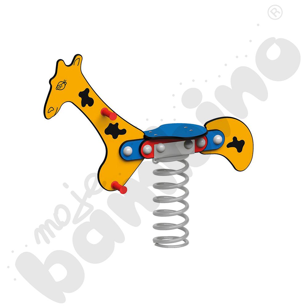 Sprężynowiec Żyrafa na podstawie metalowej