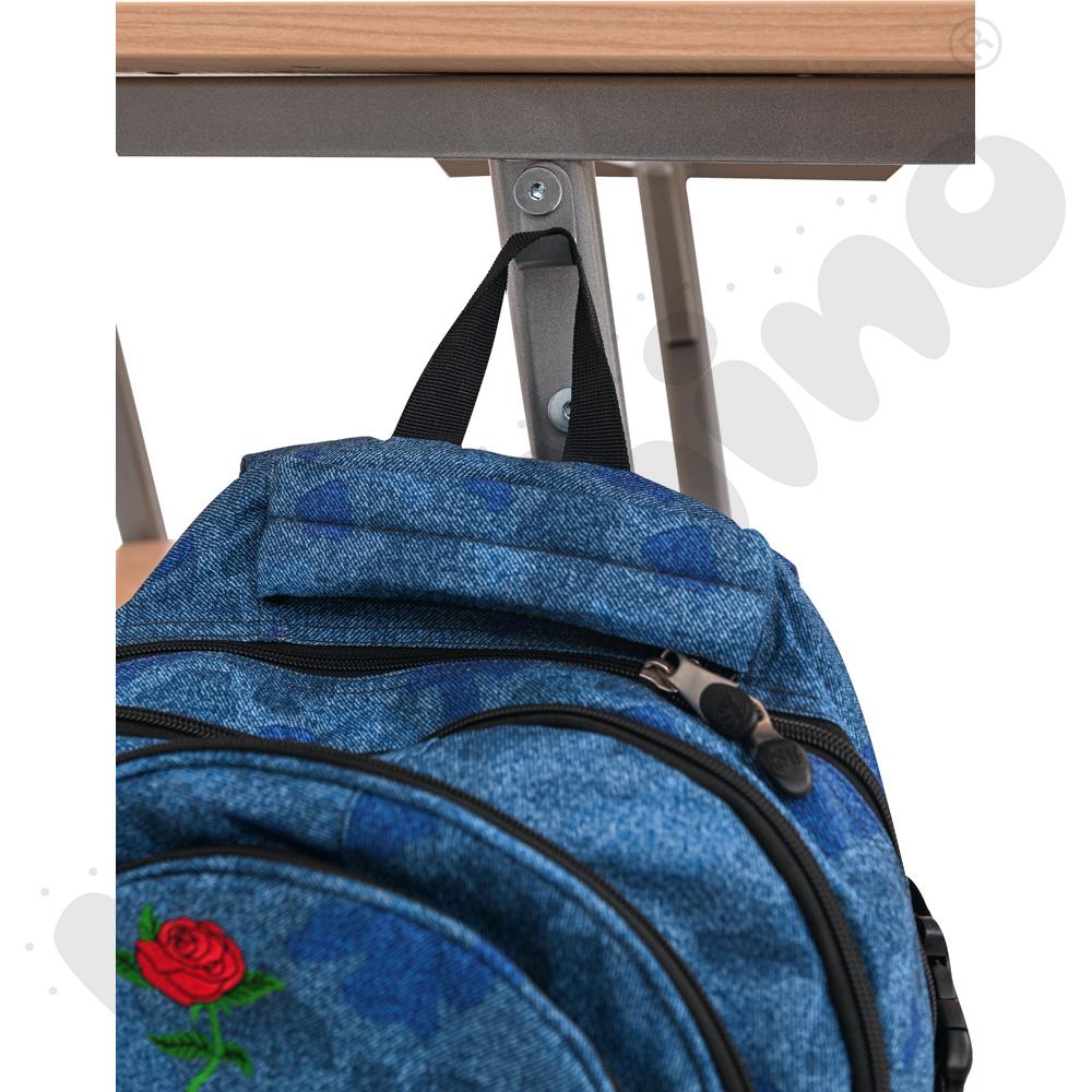 Stół T 1-os. klon 375 z krzesłem T, rozm. 3-4, aluminium