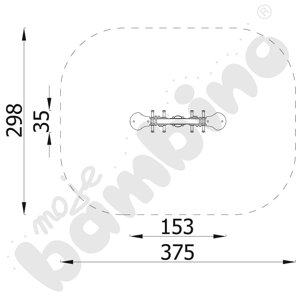 Ważka na sprężynie Urbi C na podstawie betonowej