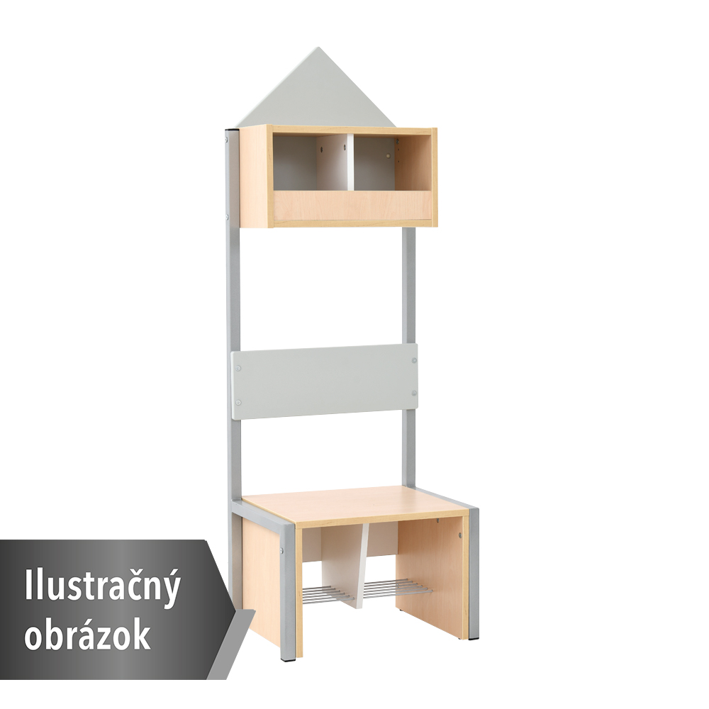 Šatne Domček s konštrukciou, šírka priehradky 21 cm (2, 4 os.)
