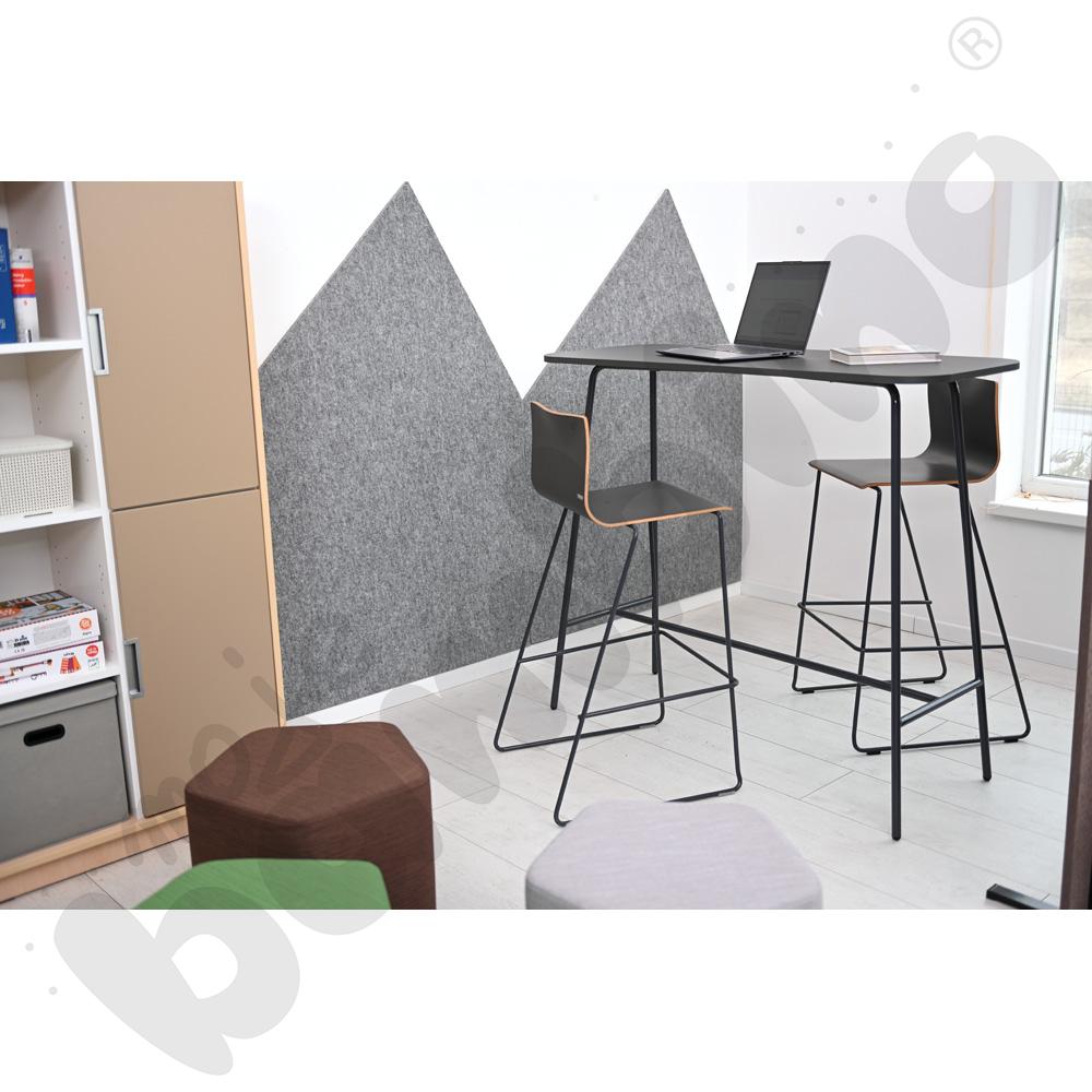 Stolik duży wysoki antracyt 130x50x110