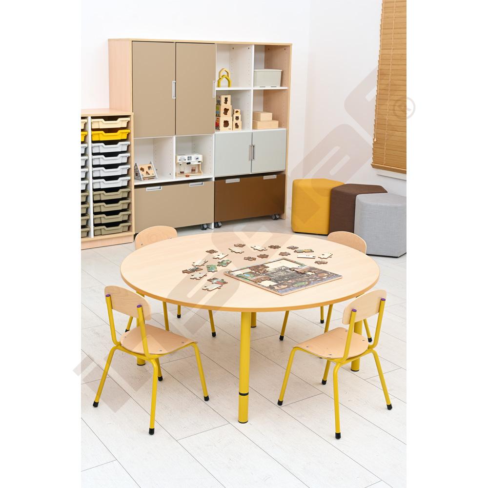 Nohy s regulací výšky, k deskám Quadro - hořčicové, 4 ks vel. 0-3 (40-58 cm)