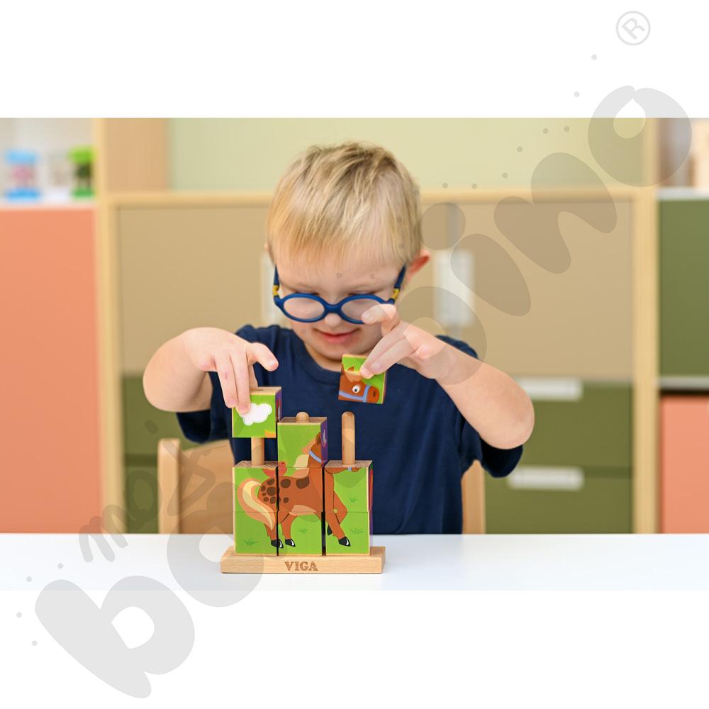 Klocki obrazkowe - farma