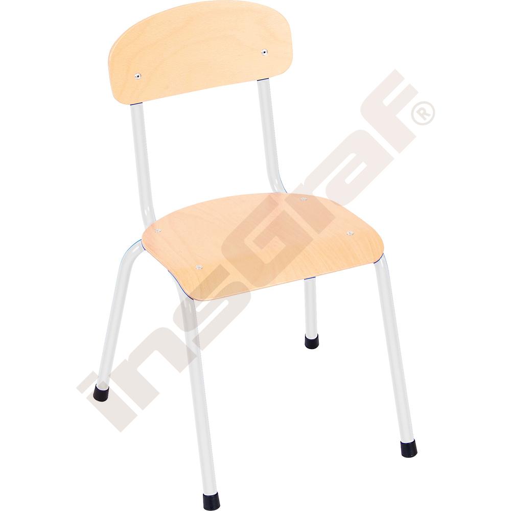 Stolička Bambino veľ. 2 - výška 31 cm - k stolom 53 cm - strieborná