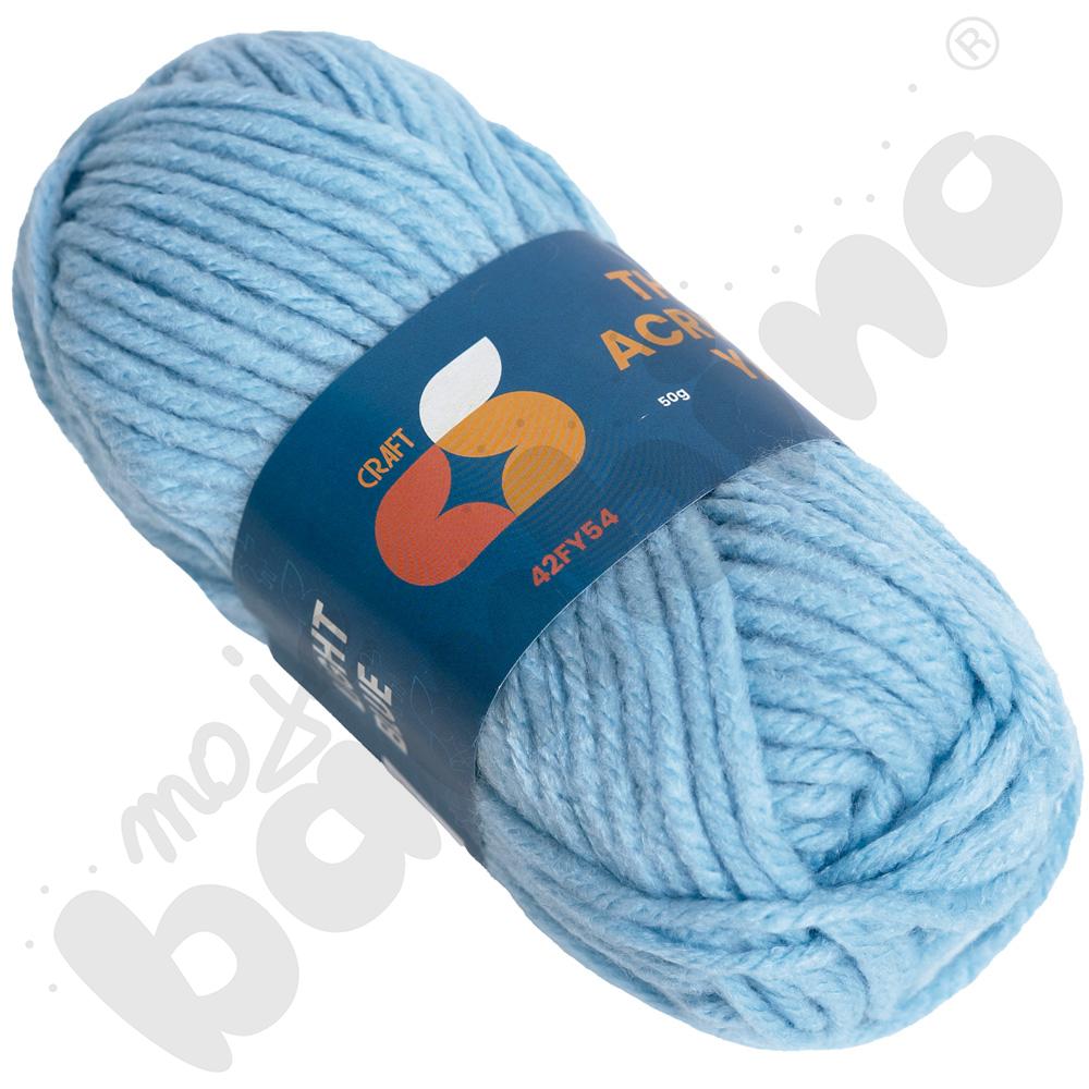 Włóczka akrylowa niebieska, 50 g