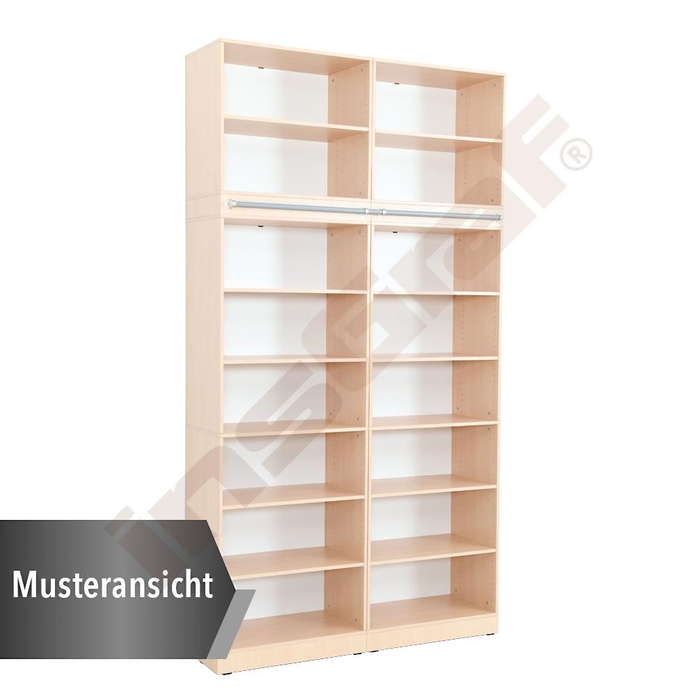Regalwand, T 48, H 301, 2-reihig - weiß (Grande 40W)