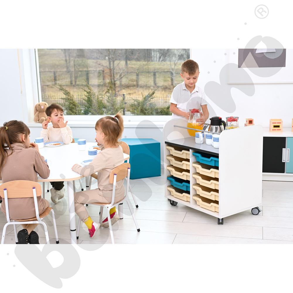 Quadro - wózek cateringowy - biały