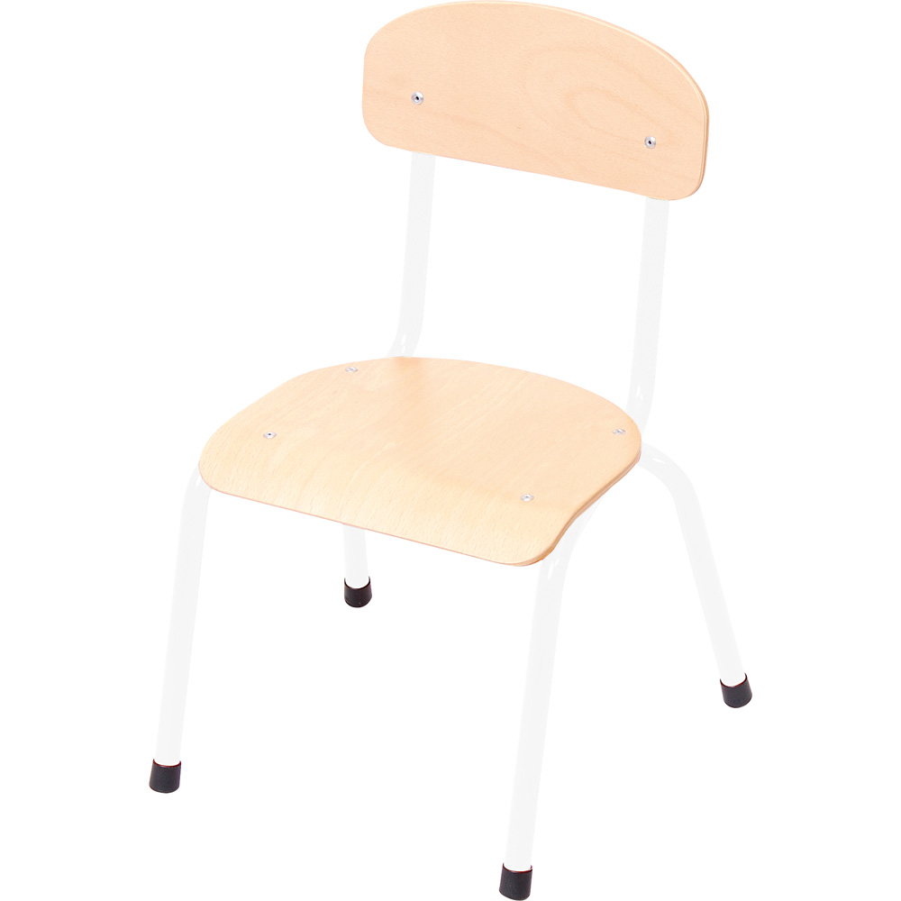 Stolička Bambino veľ. 1 - výška 26 cm - k stolom 46 cm - biela