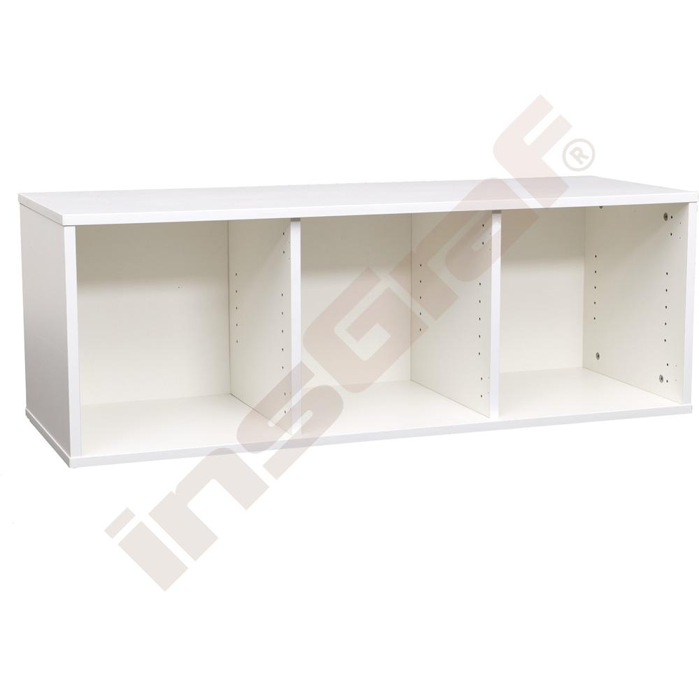 Quadro - nástavec S se 2 předěly, bílý korpus