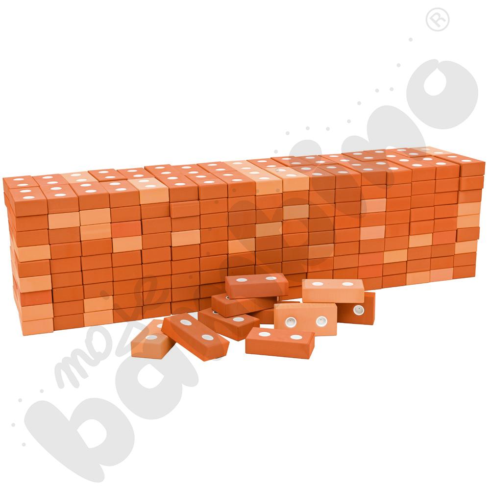 Piankowe klocki budowniczego - cegły prostokątne, 316 szt.