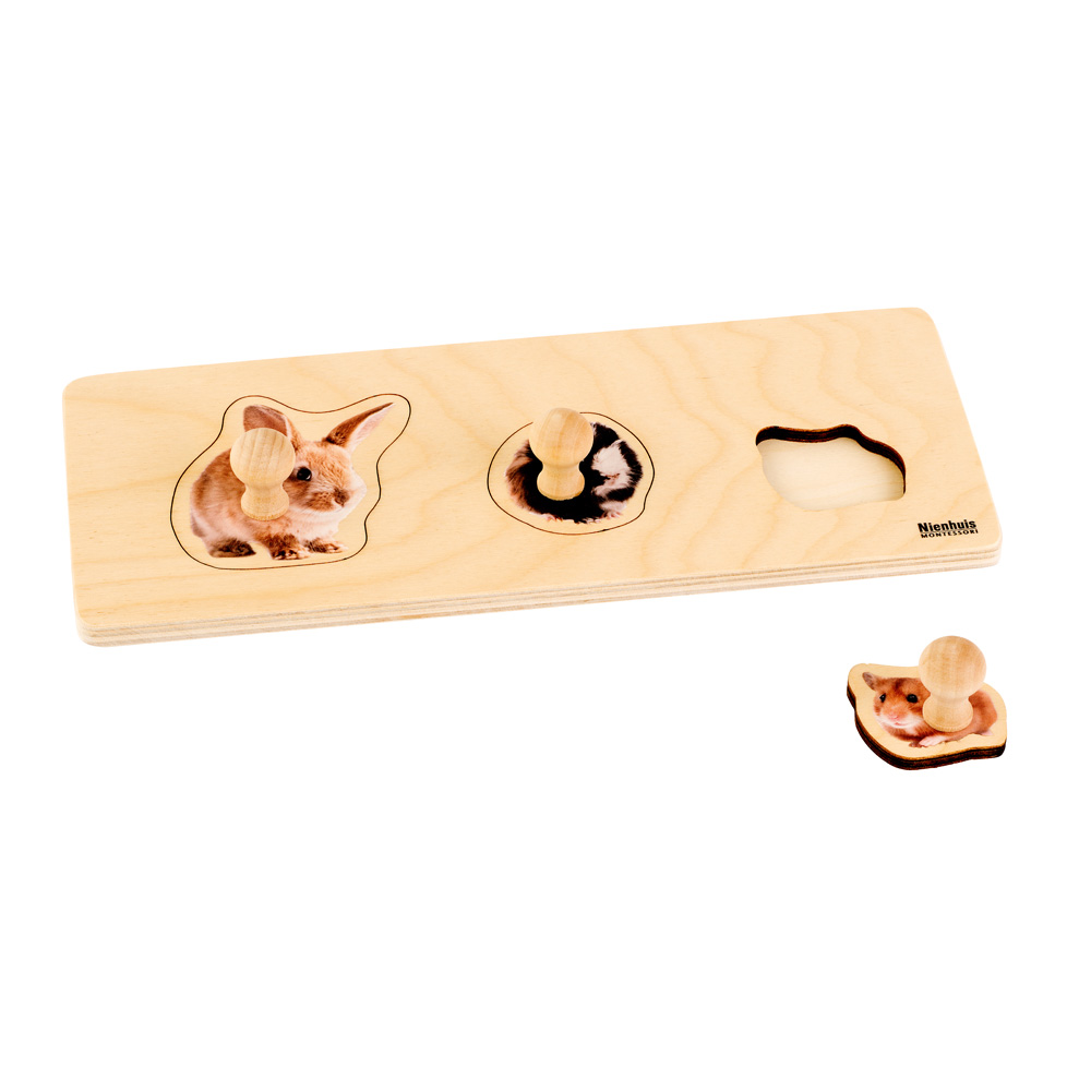 Puzzle pre najmenších - Montessori - 3 hlodavce