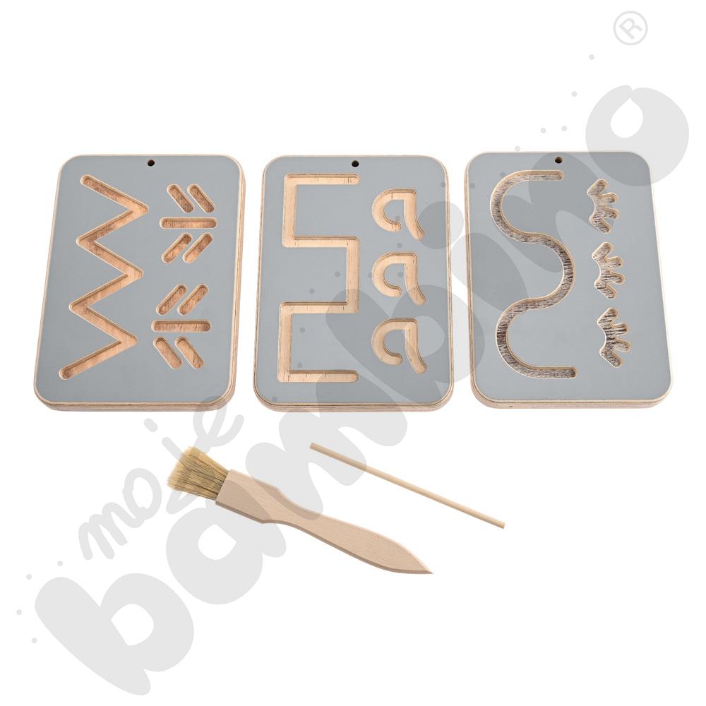 Tablice grafomotoryczne malucha – szare – MED