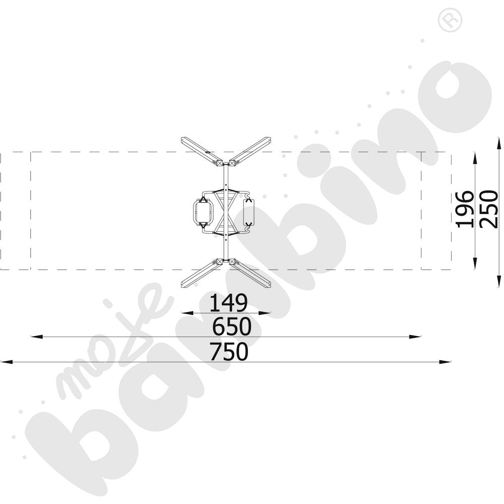 Quadro - huśtawka z zawiesiem Rodzic-dziecko 