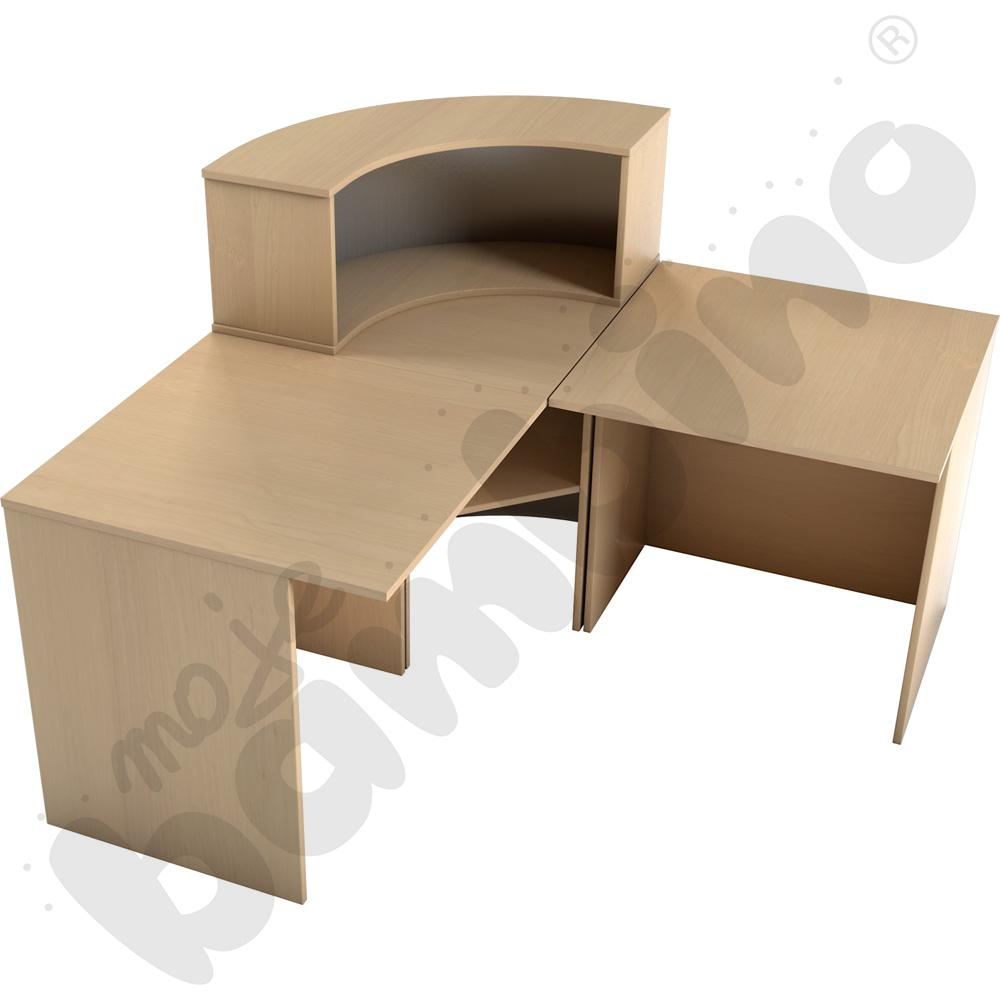 Narożna lada recepcyjna - klon 375