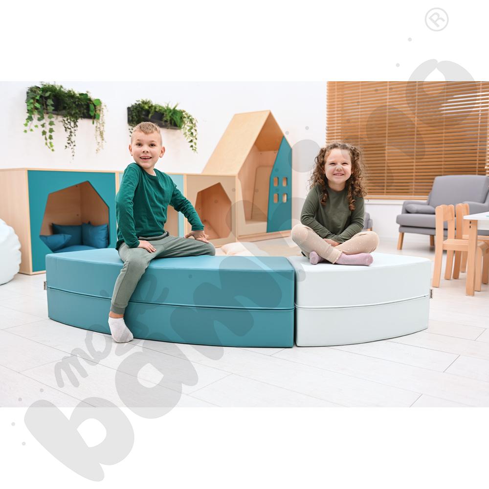 Siedzisko Paolo krótkie, błękitny pastel