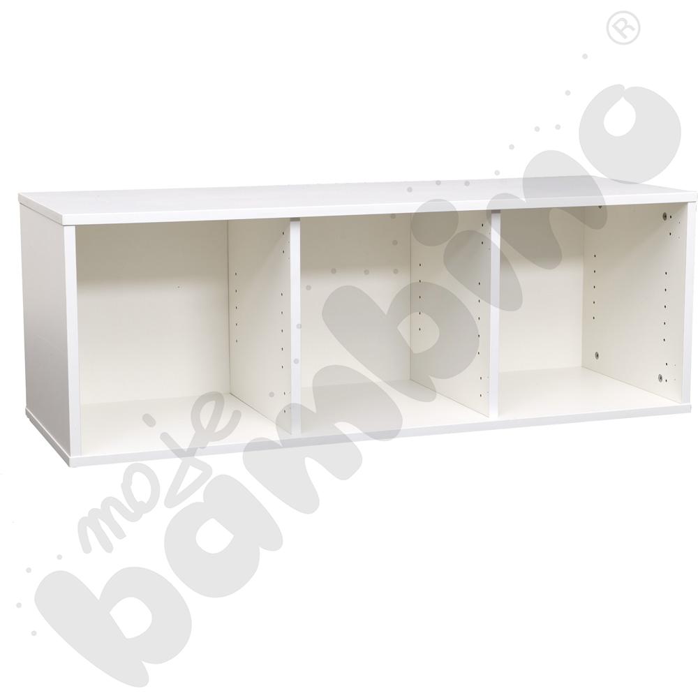 Quadro – nadstawka S z 2 przegrodami, szer. 116 cm – biała