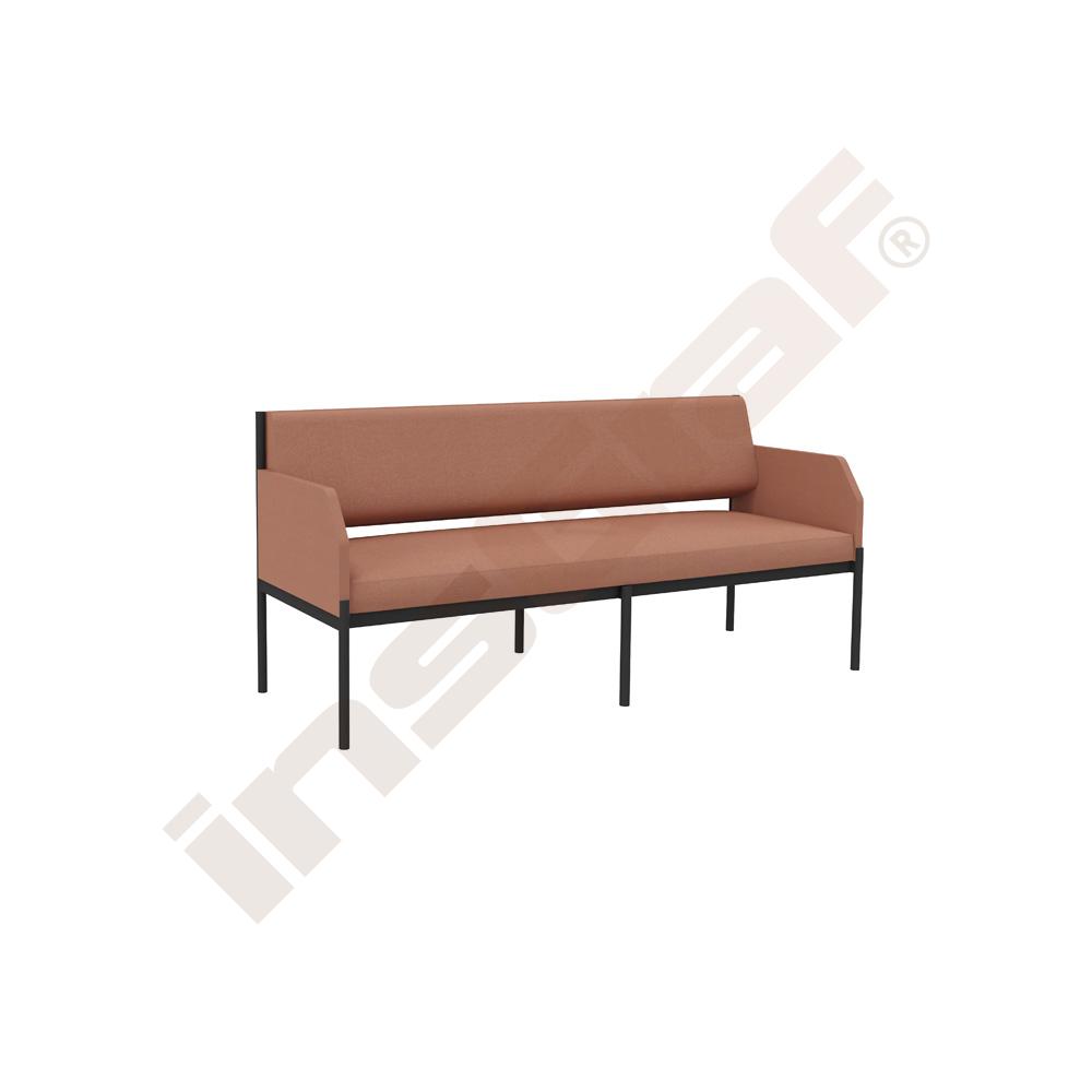 
Nexa Sofa 3er, mit Armlehnen, Gestell schwarz, Bezug RO11
