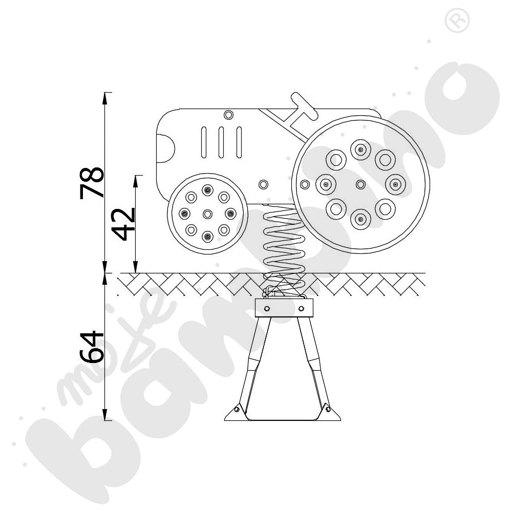 Traktor Urbi B na podstawie metalowej