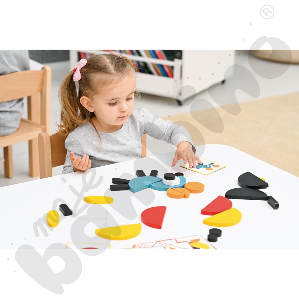 Drewniana układanka geometryczna