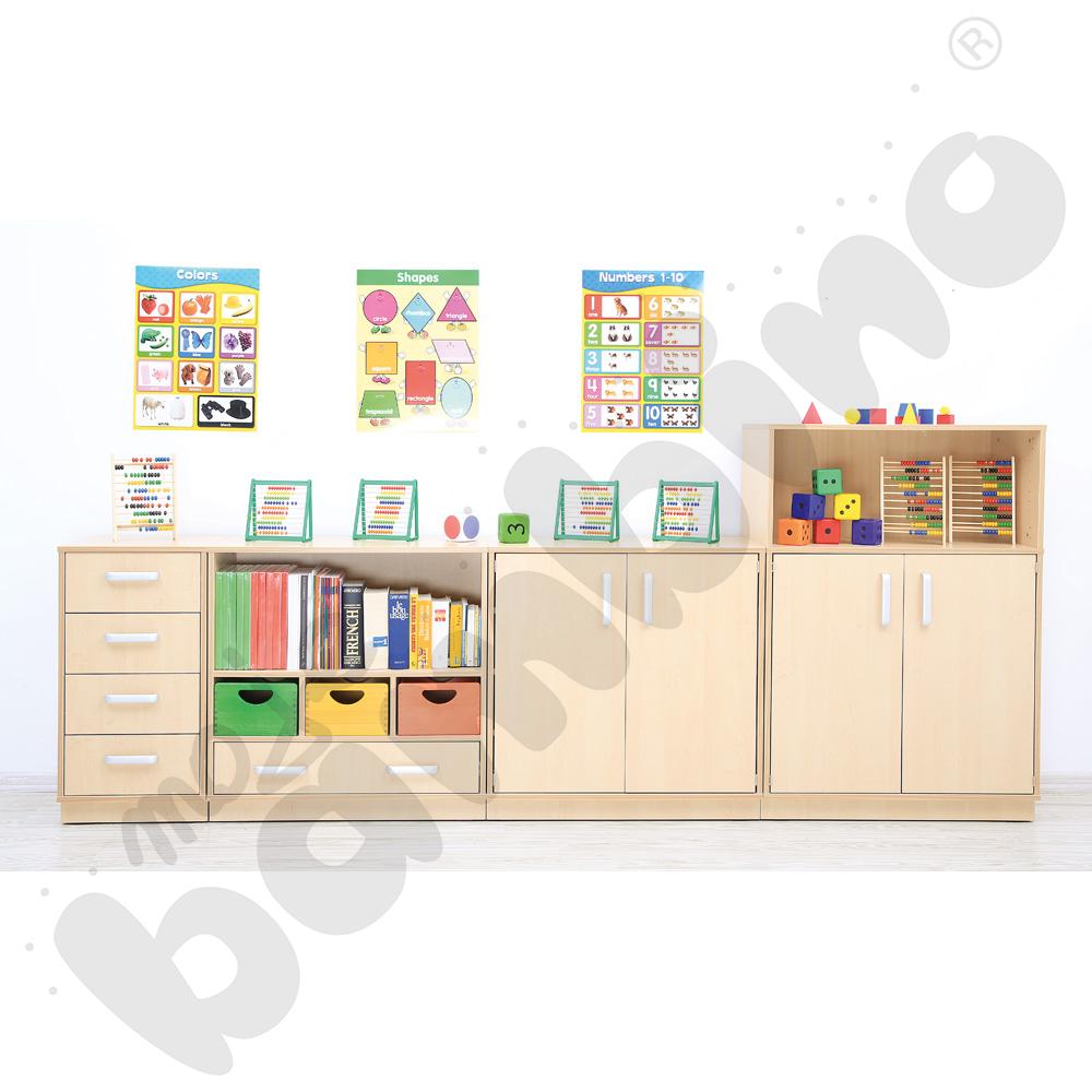 Szafka Flexi-TJ D z przegrodą, klon jasny