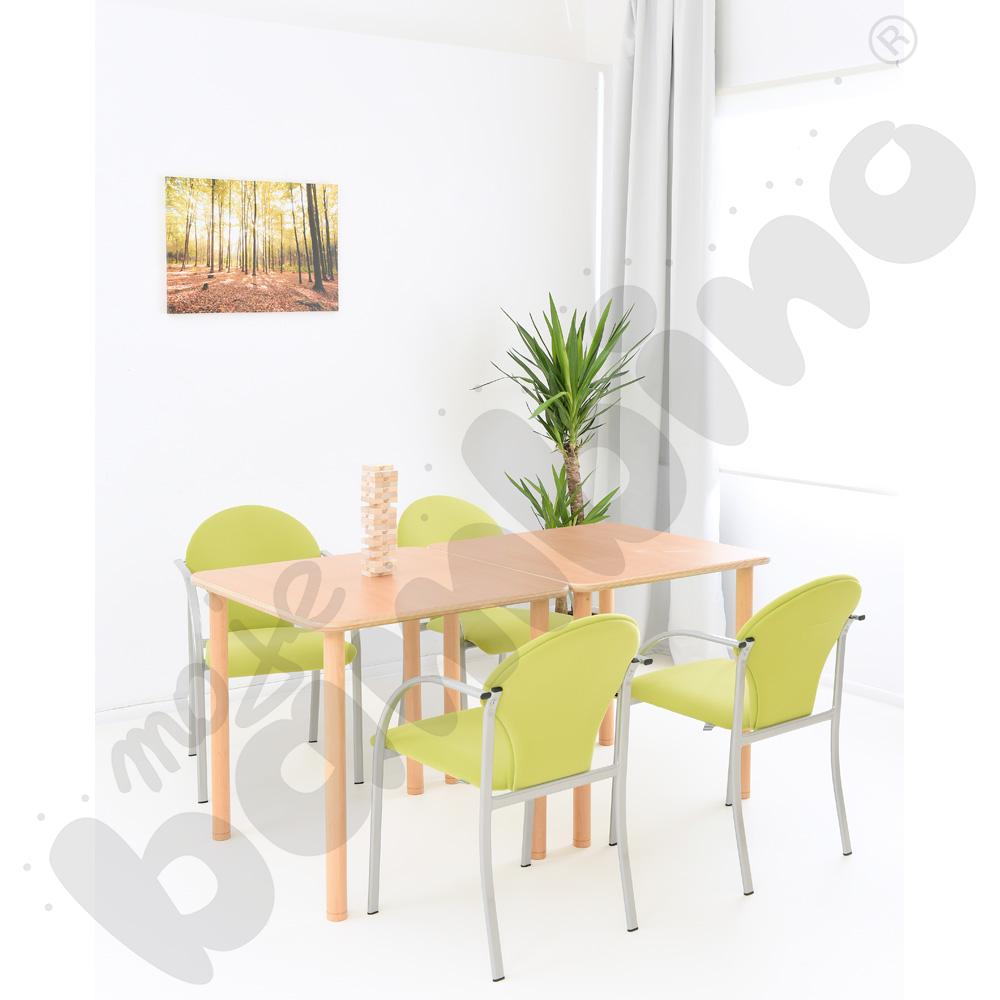 Stół Flexi kwadratowy szkolny - bukowy