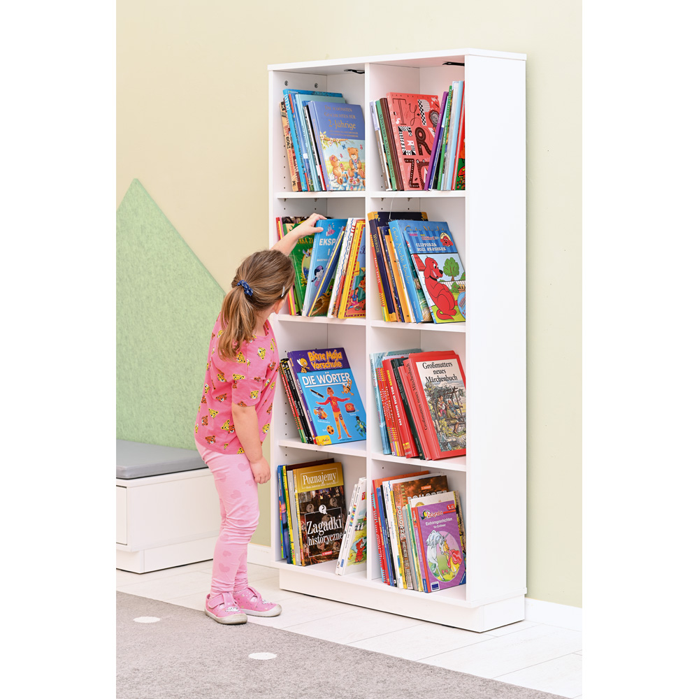 Quadro - regál XL plytký - biely