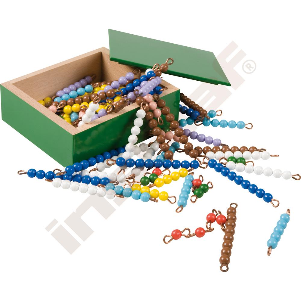 Montessori korálkové schody - 10 sestav S