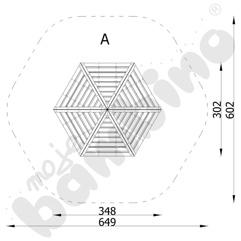 Piaskownica Terra sześciokątna zadaszona z siedziskami