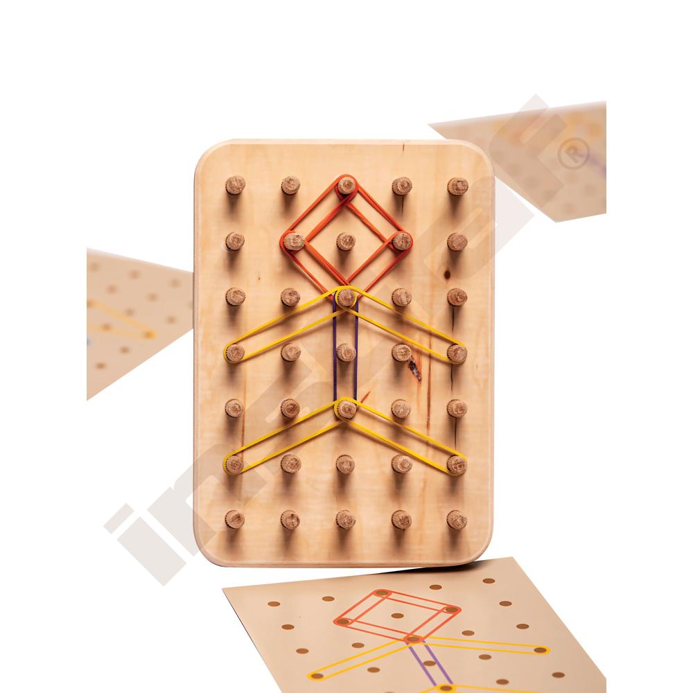 Dřevěný montessori Geoplán Good Wood - přírodní - MED
