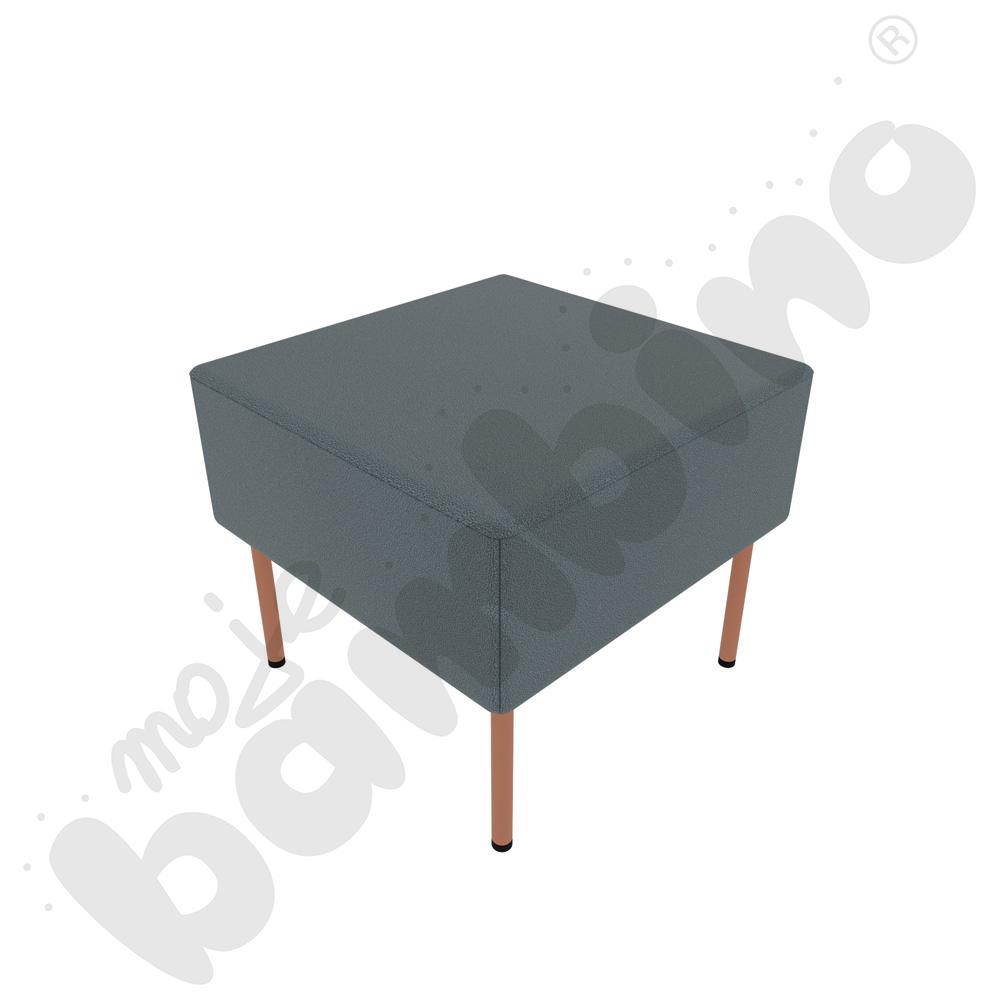 Pufa Versa 50x50 cm z plastikowymi stopkami, stelaż łososiowy, tkanina BD13