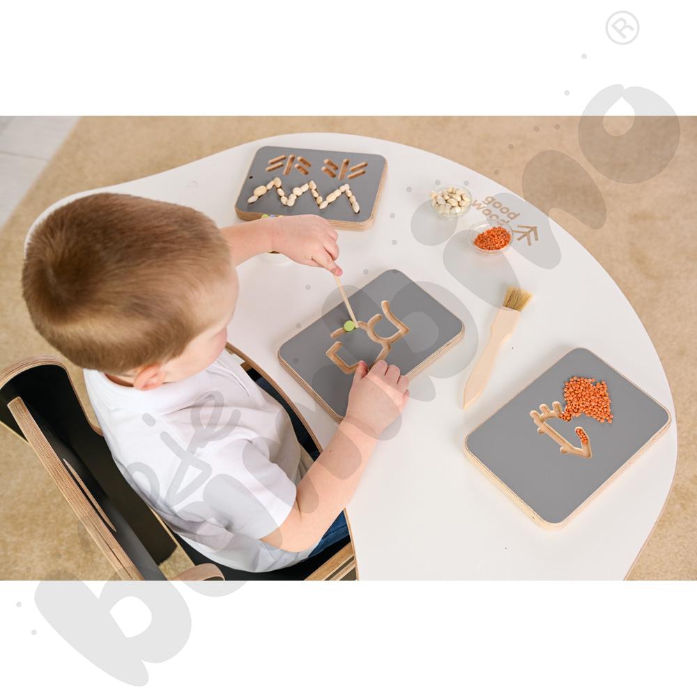 Tablice grafomotoryczne malucha - szare  - MED