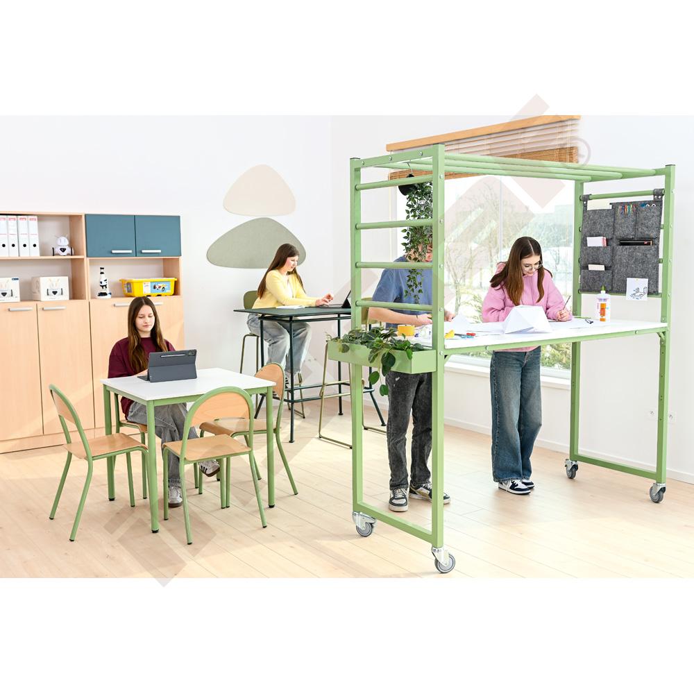 Projektový stôl MultiDesk s príslušenstvom, biely