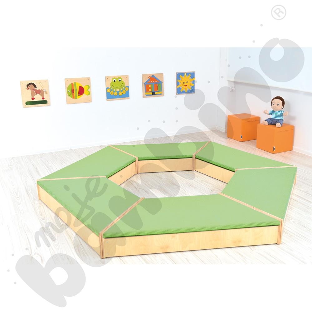 Podest trapezowy, wys. 20 cm - jasnozielony