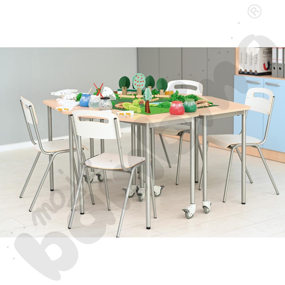 Stół Lektor mobilny prawy - klon jasny